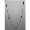 Image 1 : #41 10K GOLD GARNET & WHITE QUARTZ NECKLACE