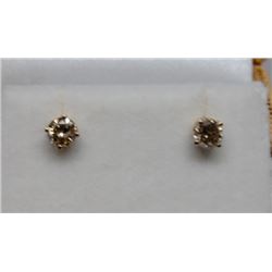 #45 14K GOLD BROWN DIAMOND 0.53ct EARRINGS