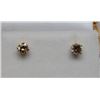 Image 1 : #45 14K GOLD BROWN DIAMOND 0.53ct EARRINGS