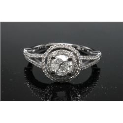 #46 14K GOLD DIAMOND 0.64ct & 96 SIDE DIAMONDS