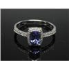 Image 1 : #48 10K GOLD TANZANITE 0.90ct & 44 SIDE DIAMONDS