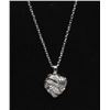 Image 1 : #55 STERLING SILVER DIAMOND 0.30ct HEART SHAPED