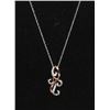 Image 1 : #57 14K ROSE & WHITE GOLD DIAMOND 0.08ct PENDANT