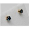 Image 2 : #59 14K GOLD BLUE DIAMOND 0.38ct EARRINGS