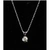 Image 1 : #60 14K GOLD DIAMOND 0.15ct PENDANT NECKLACE