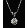 Image 2 : #60 14K GOLD DIAMOND 0.15ct PENDANT NECKLACE