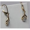 Image 2 : #61 STERLING SILVER GOLD PLATED DIAMOND EARRINGS