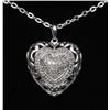 Image 1 : #69 STERLING SILVER DIAMOND 0.25ct HEART-SHAPED
