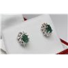Image 2 : #72 14K GOLD EMERALD 1.04ct & DIAMOND 0.16ct