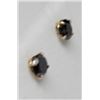 Image 2 : #77 14K GOLD BLACK DIAMOND 1.22ct EARRINGS
