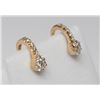 Image 2 : #80 18K GOLD DAIMOND 0.5ct EARRINGS