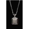 Image 1 : #83 STERLING SILVER DIAMOND 0.1ct PENDANT NECKLACE