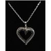 Image 1 : #84 STERLING SILVER DIAMOND 0.6ct PENDANT NECKLACE