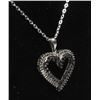 Image 2 : #84 STERLING SILVER DIAMOND 0.6ct PENDANT NECKLACE