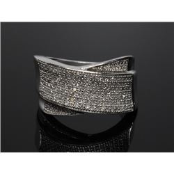 #85 STERLING SILVER DIAMOND 0.65ct RING