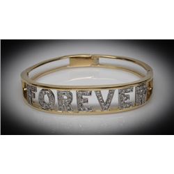 #87 18K GOLD DIAMOND 0.6ct FOREVER BANGLE