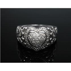 #94 STERLING SILVER DIAMOND 0.25ct RING