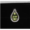 Image 1 : #96 STERLING SILVER PERIDOT & DIAMOND PENDANT