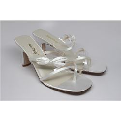 SATIN PARTY HIGH HEEL DRESS SHOES SIZE: 6.5