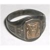 Image 2 : VINTAGE HIGH SCHOOL CLASS RING 10K GOLD TOP & STERLING SILVER *1935* VERY OLD AND UNIQUE!! RING CAME