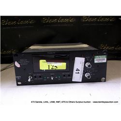 PDR-C-2C POWER SUPPLY READOUT (print sequence:) F-125