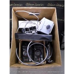 BOX: ASSORTED ELECTRONICS-CAMERAS, METERS