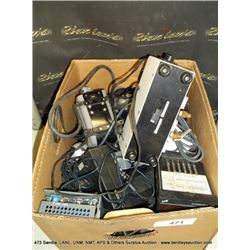 BOX: ASSORTED ELECTRONICS-GAUGES, READOUTS