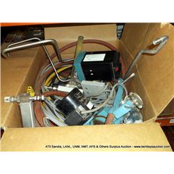 BOX: ASSORTED HARDWARE TUBIN:G PIPES