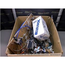 BOX: ASSORTED GAUGES VALVES