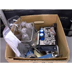 BOX: ASSORTED FILTERS AND GLASSWARE