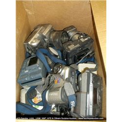 BOX: ASSORTED CAMERAS, 15X THE MONEY