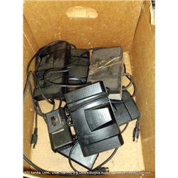 BOX: ASSORTED ELECTRONICS MICROCASSETTS FOOTPEDALS