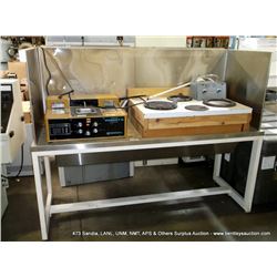 STAINLESS BUTCHER BLOCK WORK TABLE