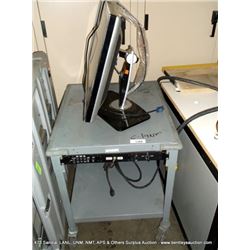 METAL CASTERED CART WITH DELL LED MONITOR