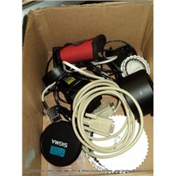 BOX: CAMERA PARTS, CABLES