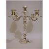 A CAST CANDELABRUM, of octagonal George I shape, five lights, separate bobeches, Birmingham 1979,...