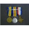 Image 1 : A SET OF THREE WWI MEDALS, to 16299 Pte J.H Ford, 9Bn, North Staffs Regt, with his original commu...