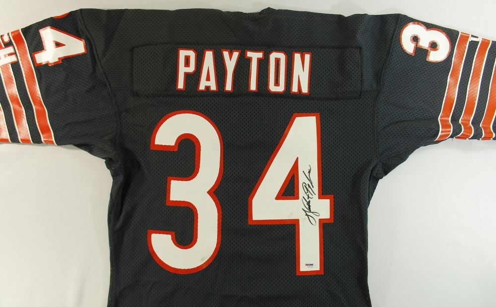 walter payton autographed jersey