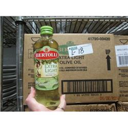New Bertolli Extra Light Olive Oil box of 12, sold per case