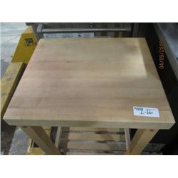 New 18" X 21" Mobile Butcher Block Table