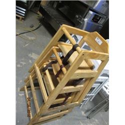 Lot of 3 Wooden kids High Chairs