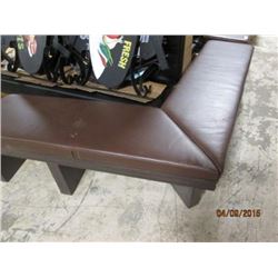 Brown L Shaped Bench Seating + 5ft Bench