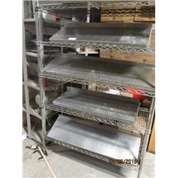 Lot of 5 Various Sized S/S Wall Shelfs