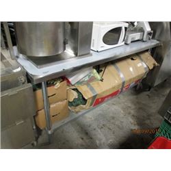 New 6ft S/S Table + Undershelf