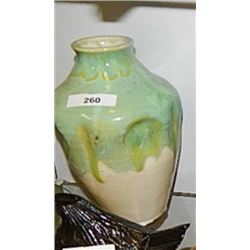 HAND CRAFTED POTTERY VASE -  RD  ON BASE