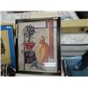 Image 1 : FRAMED PRINT - FLOWER AND URN