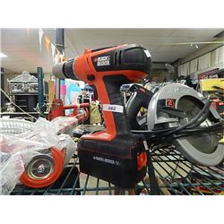 B & D 18VOLT DRILL AND BATTERY - NO CHARGER