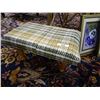 Image 1 : UPHOLSTERED TOP WOOD FOOT STOOL