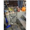 Image 1 : WROUGHT IRON BASKET HANGER WITH 3 BASKETS