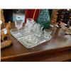 Image 1 : GLASS TRAY WITH CRYSTAL, AND OTHER VINTAGE GLASS